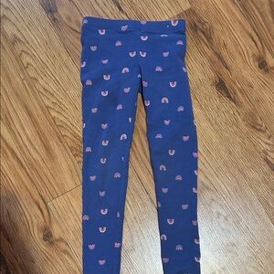 Wonder Nation Navy Leggings with Rainbow Pattern